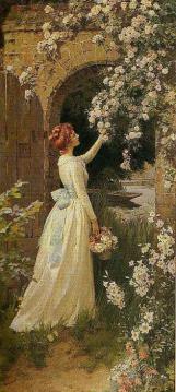 Picking Roses Artwork by Percy Tarrant