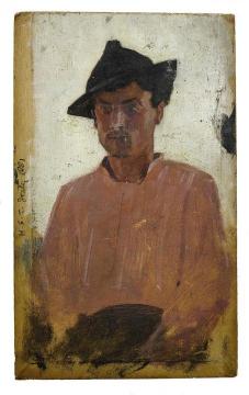 Italian man with hat Artwork by Henry Scott Tuke