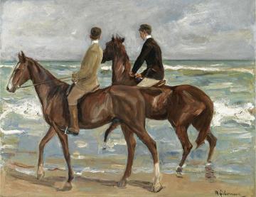 Two Riders on the Beach Artwork by Max Liebermann