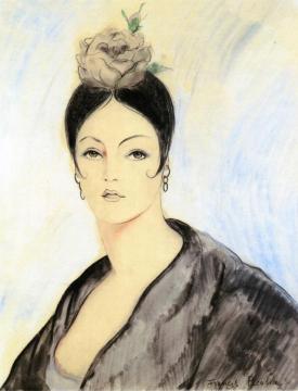 Spanish Woman with Flower Artwork by Francis Picabia