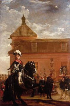 Prince Baltasar Carlos With The Count-duke Of Olivares At The Royal Mews Artwork by Diego Velazquez
