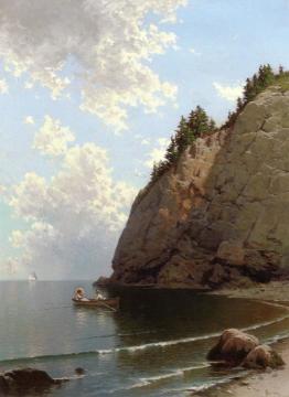 Two Ladies in a Rowboat Artwork by Alfred Thompson Bricher