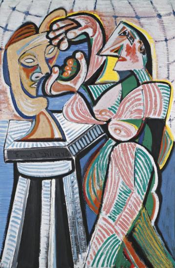 Sculptress In The Studio Artwork by Emil Filla