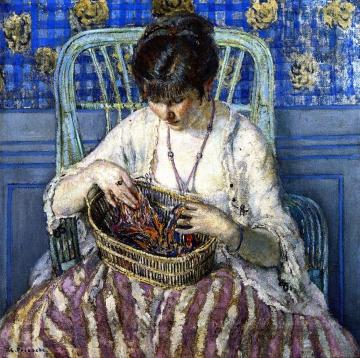 Unraveling Silk Artwork by Frederick Carl Frieseke