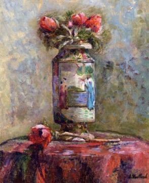 Anemones in a Chinese Vase Artwork by Edouard Vuillard