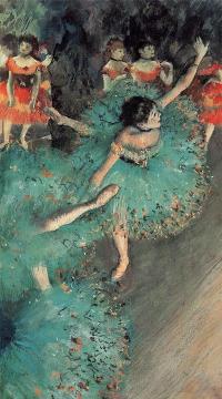 The Green Dancer Artwork by Edgar Degas