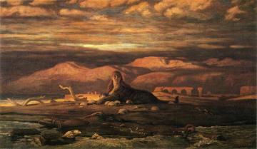 The Sphinx Of The Seashore Artwork by Elihu Vedder