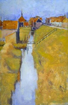 Volendam, Holland, From The Zuideinde Artwork by Elizabeth Adela Stanhope Forbes