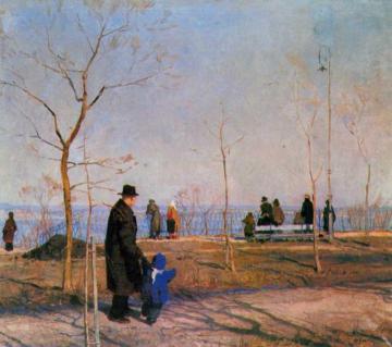 On the Dnieper River Artwork by Tatiana Yablonskaya