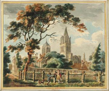 Oxford, Christ Church from Merton Fields Artwork by Joseph Mallord William Turner