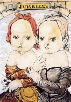 Twins Artwork by Tsuguharu Foujita