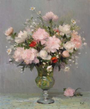 Peonies And Poppies Artwork by Marcel Dyf