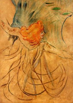 At The Music Hall - Loie Fuller Artwork by Henri de Toulouse-Lautrec