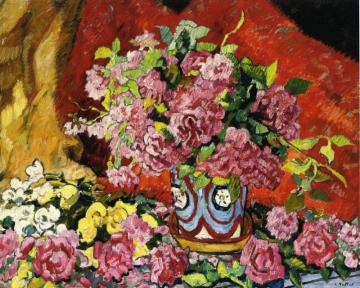 Roses And A Metthey Vase Artwork by Louis Valtat