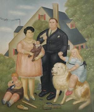 Family Artwork by Fernando Botero