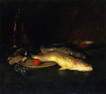 Still LIfe: Fish Artwork by William Merritt Chase