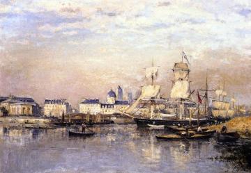 Caen, L'orne Et La Coupole Saint-jean, Depuis La Rive Droit En Face Du Grand Cours Artwork by Stanislas Lepine