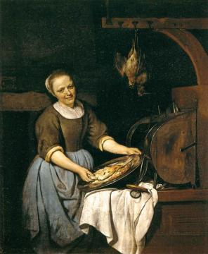 The Cook Artwork by Gabriel Metsu
