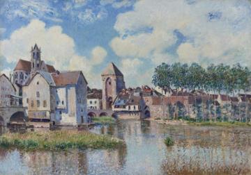 Moret-sur-loing: The Porte De Bourgogne Artwork by Alfred Sisley