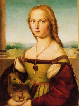 Lady with a Unicorn Artwork by Raphael