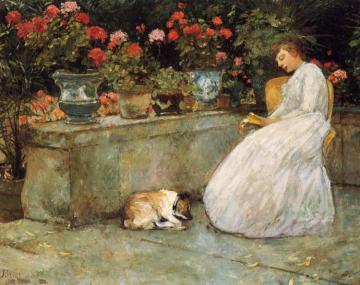 Reading Artwork by Frederick Childe Hassam