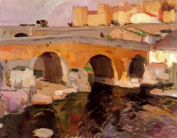 El Puente Viejo de Avila Artwork by Joaquin Sorolla y Bastida