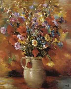 A Vase Of Flowers Artwork by Marcel Dyf