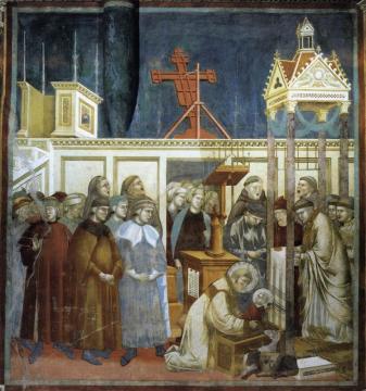 Legend Of St Francis: 13. Institution Of The Crib At Greccio (upper Church, San Francesco, Assisi) Artwork by Giotto di Bondone