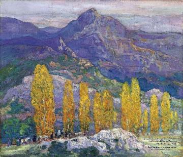 The Mountains Above Pollensa, Majorca Artwork by Hermen Anglada Camarasa