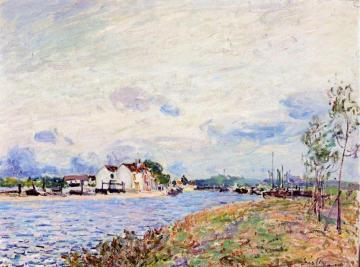 The Mouth of the Loing at Saint-Mammes Artwork by Alfred Sisley