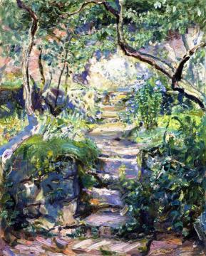 Garden Steps in Neukastel Artwork by Max Slevogt