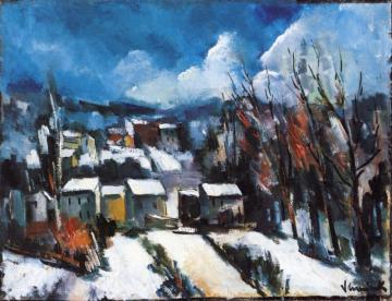 Landscape With Snow At Meudon Artwork by Maurice De Vlaminck