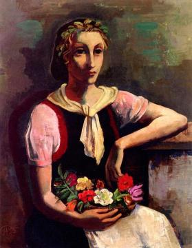 Flower Girl Artwork by Karl Hofer