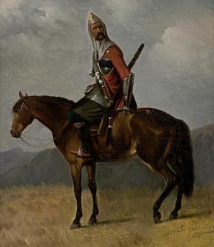 Portrait Of An Arab Cavalryman Artwork by Niels Simonsen