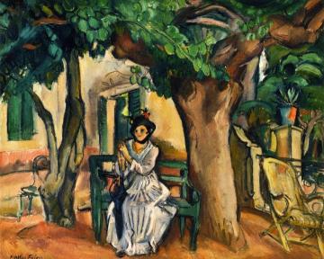 A Woman on the Terrace Artwork by Emile-othon Friesz