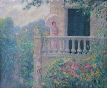 Lady On The Balcony Artwork by Henri Lebasque
