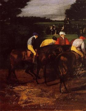Jockeys at Epsom Artwork by Edgar Degas