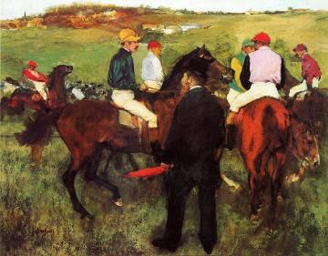 Racehorses at Longchamp Artwork by Edgar Degas