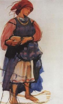 Peasant woman Artwork by Zinaida Serebriakova