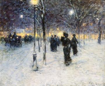 Early Evening, Union Square Artwork by Frederick Childe Hassam