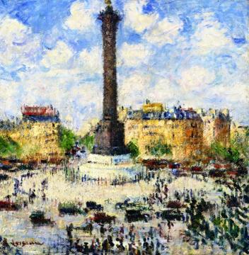 La Place de la Bastille Artwork by Gustave Loiseau