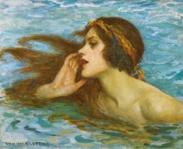 A Little Sea Maiden Artwork by William Henry Margetson