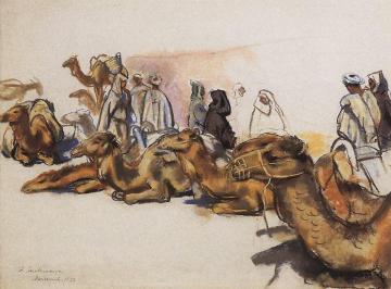 Camels Artwork by Zinaida Serebriakova