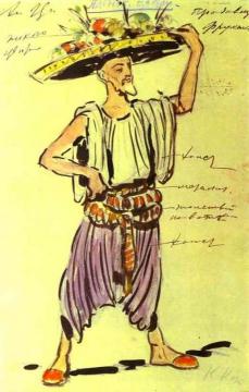 Fruit Seller Artwork by Constantin Alexeevich Korovin