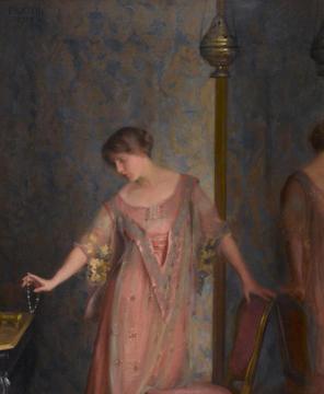 Rose And Blue Artwork by William Mcgregor Paxton