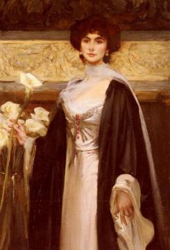 White Lilies Artwork by Sir James Jebusa Shannon