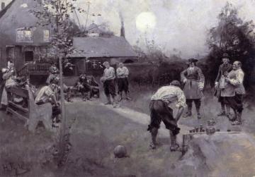 Bowling Artwork by Howard Pyle