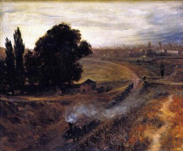 The Berlin-potsdam Railway Artwork by Adolph von Menzel