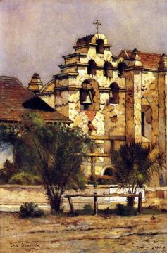 San Gabriel Mission Bell Tower Artwork by Edwin Deakin