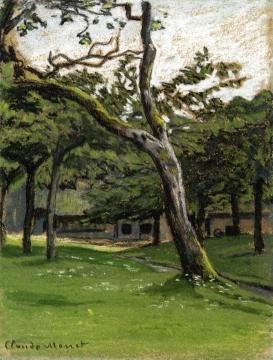 Norman Farm through the Trees Artwork by Claude Oscar Monet